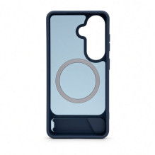 Evelatus Samsung Galaxy S26 Rubber Coated MagSafe With Stand Case Navy Blue