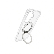 Evelatus Samsung Galaxy A57 Hybird Case With Magsafe PC+TPU 360 Metal Stand Transparent