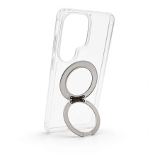 Evelatus Samsung Galaxy S26 Ultra Hybird Case With Magsafe PC+TPU 360 Metal Stand Transparent