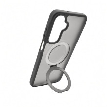 Evelatus Samsung Galaxy A17 4G / A17 5G Shield Case With MagSafe &amp; Stand Matte Ring Smoke Grey