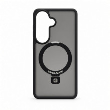 Evelatus Samsung Galaxy S26 Shield Case With MagSafe &amp; Stand Matte Ring Black