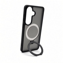 Evelatus Samsung Galaxy S26 Shield Case With MagSafe &amp; Stand Matte Ring Black