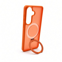 Evelatus Samsung Galaxy S26 Shield Case With MagSafe &amp; Stand Matte Ring Orange