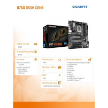 Gigabyte B760 DS3H GEN5 - 1700 ATX motherboard