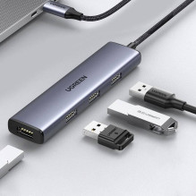 Ugreen C tipo USB HUB – 4 × USB 3.2 Gen 1 Silver
