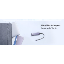 Ugreen 20956A interface hub USB Type-C 5000 Mbit / s Silver Ugreen 20956A interface hub USB Type-C 5000 Mbit / s Silver