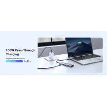 Ugreen 20956A interface hub USB Type-C 5000 Mbit / s Silver Ugreen 20956A interface hub USB Type-C 5000 Mbit / s Silver