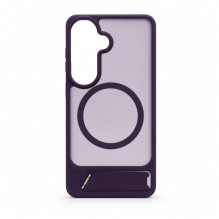 Evelatus Samsung Galaxy S26 Rubber Coated MagSafe With Stand Case Purple