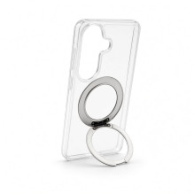 Evelatus Samsung Galaxy S26 Hybird Case With Magsafe PC+TPU 360 Metal Stand Transparent