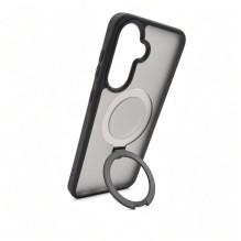Evelatus Samsung Galaxy A37 / A36 Shield Case With MagSafe &amp; Stand Matte Ring Smoke Grey