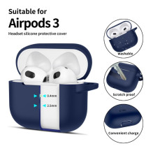 Tech-Protect Apple Tech-Protect Silicone Hook Case for Apple AirPods 3 - Blue Blue