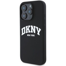 DKNY DKNY Silicone White Printed Logo MagSafe iPhone 16 Pro Case - Black