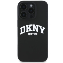 DKNY DKNY Silicone White Printed Logo MagSafe iPhone 16 Pro Case - Black
