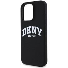 DKNY DKNY Silicone White Printed Logo MagSafe iPhone 16 Pro Case - Black