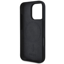 DKNY DKNY Silicone White Printed Logo MagSafe iPhone 16 Pro Case - Black