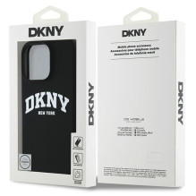 DKNY DKNY Silicone White Printed Logo MagSafe iPhone 16 Pro Case - Black