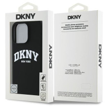 DKNY Apple DKNY Silicone White Printed Logo MagSafe Case for iPhone 16 Pro Max - Black