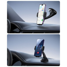 Joyroom Joyroom JR-ZS259 mechanical car holder universal for phone on cockpit / window - black