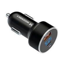 Wozinsky WDCCAC USB-C USB-A 36W automobilio įkroviklis - juodas