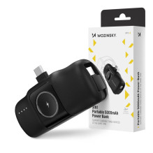 Wozinsky Wozinsky WF16-YCS 5000mAh 15W USB-C mini išorinė baterija su integruotu USB-C Cable ir Apple laikrodžio įkrovik