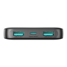 „Joyroom“ nešiojamas įkroviklis „Joyroom JR-PBF12“ 10000mAh 2.4A 2x USB-A 1x USB-C - juodas