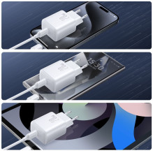 Joyroom Joyroom JR-TCF20 USB-C PD 20W network charger - white + USB-C / USB-C cable 1m
