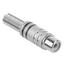 RCA socket, nickel, 2 black...