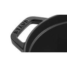 STAUB apvalus ketaus puodas 12 l Black STAUB apvalus ketaus puodas 12 l Black