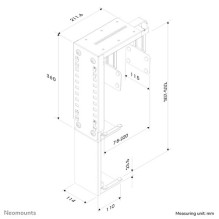 Neomounts PCH H:30-53cm P: 8-22cm Maks. 30KG Melns Neomounts PCH H:30-53cm P: 8-22cm Maks. 30KG Melns