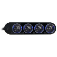 Smart 12A Shelly maitinimo juosta 4 Gen4 Zigbee / Matter Black Smart 12A Shelly maitinimo juosta 4 Gen4 Zigbee / Matter Black