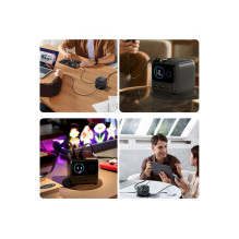 Joyroom Podix JR-TRD01 GaN 140W z 5 prievadų i dvigubai susukti kabeliai - juodi Joyroom Podix JR-TRD01 GaN 140W z 5 prievadų i dvigubai susukti kabeliai - juodi