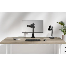 Neomounts DS60-600BL1 desk monitor arm, Clamp / Grommet, 8 kg, 10" - 32", 100 x 100 mm, Black