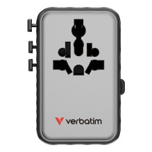 Verbatim 30191 Charge "n" Travel 100W Universal Travel Adapter with retractable cable Black, Indoor Verbatim 30191 Charge "n" Travel 100W Universal Travel Adapter with retractable cable Black, Indoor