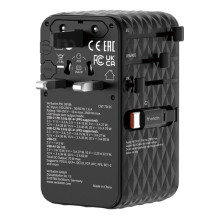 Verbatim Charge'n'Travel adapteris 70W 2C ištraukiamas Black Verbatim Charge'n'Travel adapteris 70W 2C ištraukiamas Black
