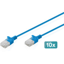 Digitus plokščias tinklo laidas Cat.6 U / UTP LSZH 5m Blue 10 vnt. (DK-1618-050S-B-10)