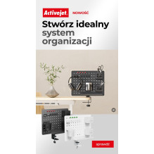 Stalo organizatorius - Activejet APB-002W besisukanti perforuota lenta balta pilka