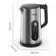 Elektrinis virdulys - Tefal Selection KI871DE0 1,7 l juodas nerūdijantis plienas Elektrinis virdulys - Tefal Selection KI871DE0 1,7 l juodas nerūdijantis plienas