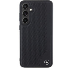 „Mercedes-Benz“ odinis „MagSafe“ dėklas su įspaudų linija, skirtas „Samsung Galaxy S24“ – juodas
