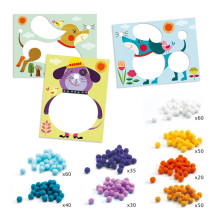 Creative kit Djeco Pompons dog DJ09867