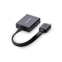 Ekrano adapteris - UGREEN 40248 VGA į HDMI adapteris su "Micro-USB", juodas Ekrano adapteris - UGREEN 40248 VGA į HDMI adapteris su "Micro-USB", juodas