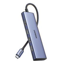 USB šakotuvas - UGREEN 20956A USB-C, 3 USB 3.0, HDMI, kortelių skaitytuvai, 5 000 Mbit / s, 4K, sidabrinis USB šakotuvas - UGREEN 20956A USB-C, 3 USB 3.0, HDMI, kortelių skaitytuvai, 5 000 Mbit / s, 4K, sidabrinis