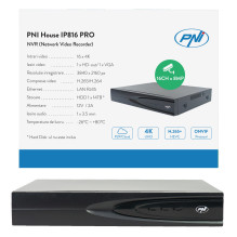PNI House IP816 NVR su 16 IP 5MP kanalų arba 10 8MP 4K kanalų PNI House IP816 NVR su 16 IP 5MP kanalų arba 10 8MP 4K kanalų