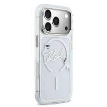 Karl Lagerfeld Apple iPhone 18 Pro HC MagSafe IML W / C Karl Script Logo Transparent