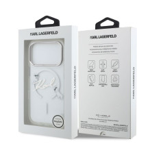Karl Lagerfeld Apple iPhone 18 Pro Max HC MagSafe IML W / C Karl Script Logo Transparent