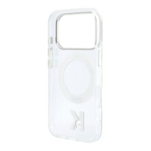 Karl Lagerfeld Apple iPhone 18 Pro Max HC MagSafe IML Ring Stand 360 Kameo Metal Transparent