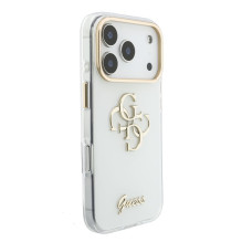 Guess Apple iPhone 18 Pro HC MagSafe IML 4G Script Metal White