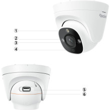 IP kamera Reolink Profesionalus RP-PCT12M 12MP PoE kupolas IP kamera Reolink Profesionalus RP-PCT12M 12MP PoE kupolas