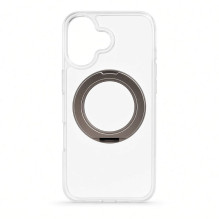 Evelatus Apple iPhone 17 Hybird Case With Magsafe PC+TPU 360 Metal Stand Transparent