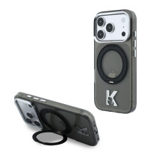 Karl Lagerfeld Apple iPhone 18 Pro Max HC MagSafe IML Ring Stand 360 Kameo Metal Black Karl Lagerfeld Apple iPhone 18 Pro Max HC MagSafe IML Ring Stand 360 Kameo Metal Black