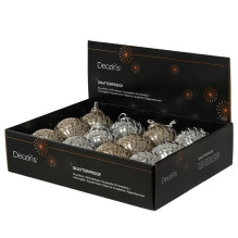 Christmas Tree toy Decoris Mercury, gold / silver, 8 cm